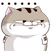 LINE Shopping×FatCatAmi Sticker for LINE & WhatsApp | ZIP: GIF & PNG