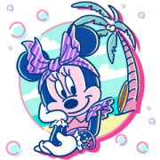 Citypop Minnie Mouse Sticker for LINE & WhatsApp | ZIP: GIF & PNG