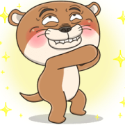 Funny Otter! Funny Otter! Sticker for LINE & WhatsApp | ZIP: GIF & PNG