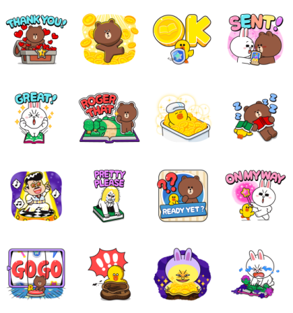 LINE Magic Coin : Let's play together Line Sticker GIF & PNG Pack: Animated & Transparent No Background | WhatsApp Sticker