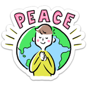 PEACE Stickers Sticker for LINE & WhatsApp | ZIP: GIF & PNG