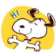 Snoopy Simple Greetings Sticker for LINE & WhatsApp | ZIP: GIF & PNG