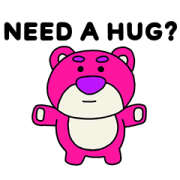 Lotso (Doodle Style) Sticker for LINE & WhatsApp | ZIP: GIF & PNG