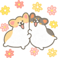 1corgi friend sticker