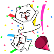 Annoying Cat Pop-Up Celebration Stickers Sticker for LINE & WhatsApp | ZIP: GIF & PNG