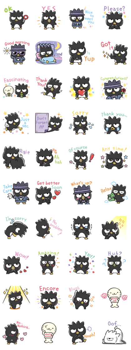 BAD BADTZ-MARU Every Day Line Sticker GIF & PNG Pack: Animated & Transparent No Background | WhatsApp Sticker