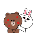 Brown & Cony's Heaps of Hearts! Sticker for LINE & WhatsApp | ZIP: GIF & PNG
