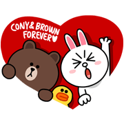 Brown & Cony's Lovey Dovey Date Brown & Cony's Lovey Dovey Date Sticker for LINE & WhatsApp | ZIP: GIF & PNG