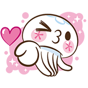 Clara the Jellyfish Animated Stickers Sticker for LINE & WhatsApp | ZIP: GIF & PNG