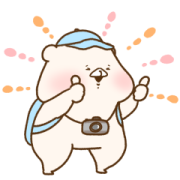 Friend is a bear × LINE PLACE Sticker for LINE & WhatsApp | ZIP: GIF & PNG