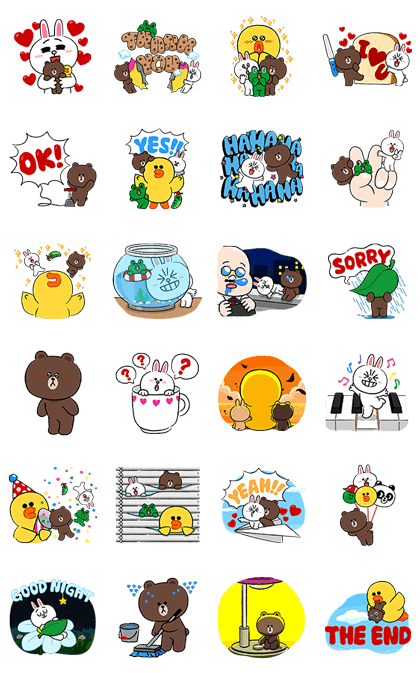 LINE Characters Fun Size Pack Line Sticker GIF & PNG Pack: Animated & Transparent No Background | WhatsApp Sticker