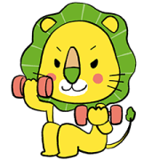 LION-KUN: Happy Healthy Together! Sticker for LINE & WhatsApp | ZIP: GIF & PNG