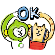 Lazy Nyansuke×LINEMO Sticker for LINE & WhatsApp | ZIP: GIF & PNG