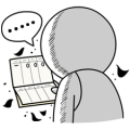 Moon’s Job Hunting Story Sticker for LINE & WhatsApp | ZIP: GIF & PNG