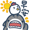 Mr. Shark Big Stickers with Sound! Sticker for LINE & WhatsApp | ZIP: GIF & PNG
