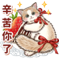 Pop-Up Stickers of Gentle Cats 3 Sticker for LINE & WhatsApp | ZIP: GIF & PNG