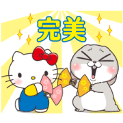 Very Miss Rabbit × Hello Kitty Sticker for LINE & WhatsApp | ZIP: GIF & PNG