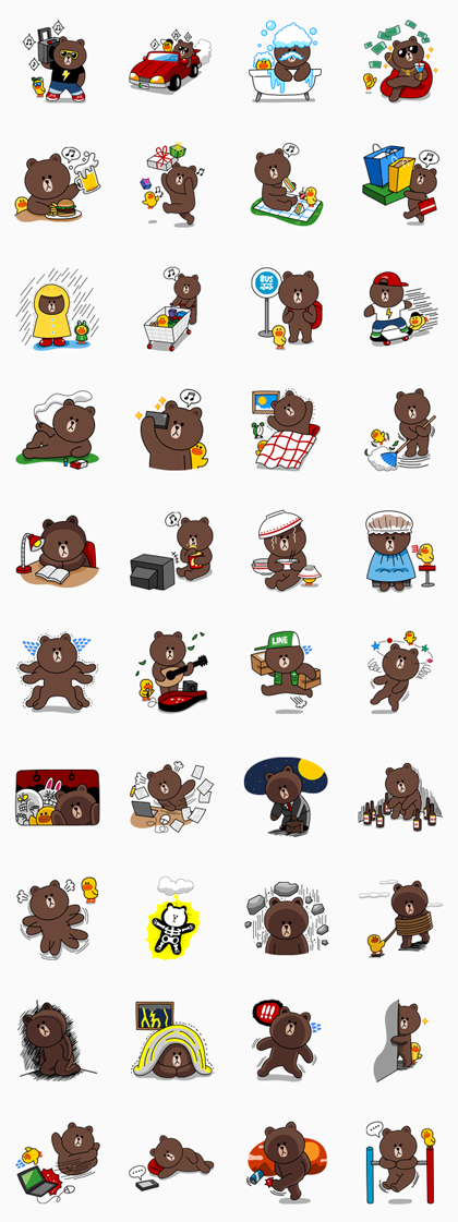 Brown: Special Edition Line Sticker GIF & PNG Pack: Animated & Transparent No Background | WhatsApp Sticker