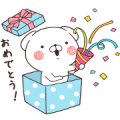 Calpis × Daily Lives of Cute White Dogs Sticker for LINE & WhatsApp | ZIP: GIF & PNG