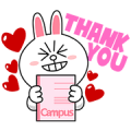 Campus × LINE Characters Sticker for LINE & WhatsApp | ZIP: GIF & PNG