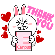 Campus × LINE Characters Sticker for LINE & WhatsApp | ZIP: GIF & PNG