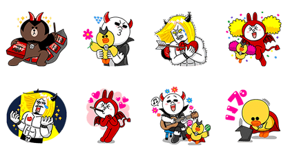 LINE Characters: Devil Version II Line Sticker GIF & PNG Pack: Animated & Transparent No Background | WhatsApp Sticker