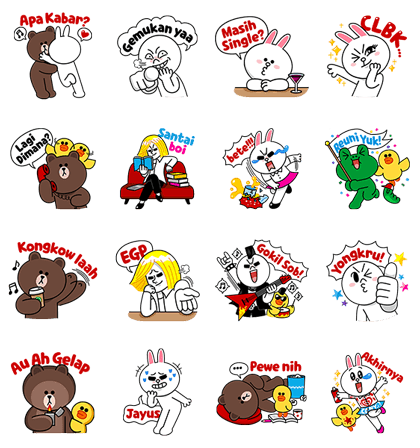 LINE Characters : Reuni Yuk! Line Sticker GIF & PNG Pack: Animated & Transparent No Background | WhatsApp Sticker