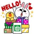 LINE SHOP: Shopping with LINE Characters Sticker for LINE & WhatsApp | ZIP: GIF & PNG