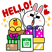 LINE SHOP: Shopping with LINE Characters Sticker for LINE & WhatsApp | ZIP: GIF & PNG