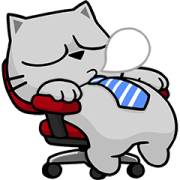 Meow Zhua Zhua: Working Sticker Sticker for LINE & WhatsApp | ZIP: GIF & PNG