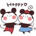 Mickey & Minnie by sakumaru Sticker for LINE & WhatsApp | ZIP: GIF & PNG