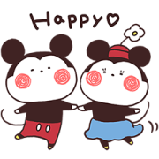 Mickey & Minnie by sakumaru Mickey & Minnie by sakumaru Sticker for LINE & WhatsApp | ZIP: GIF & PNG