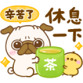 PUG DOG Pop-Up Stickers