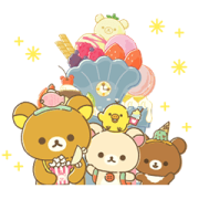 Rilakkuma YUM YUM SWEETS? AMUSEMENT PARK Sticker for LINE & WhatsApp | ZIP: GIF & PNG