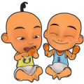 Upin & Ipin Fun Time Sticker for LINE & WhatsApp | ZIP: GIF & PNG
