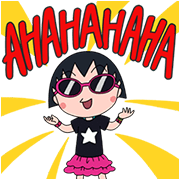 Chibi Maruko Chan: Rock 'n' Roll Sticker for LINE & WhatsApp | ZIP: GIF & PNG