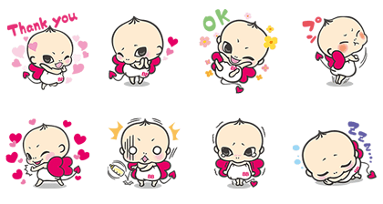 Chocola Baby: Best Friends Forever Line Sticker GIF & PNG Pack: Animated & Transparent No Background | WhatsApp Sticker