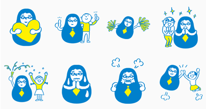 Darumahakase Line Sticker GIF & PNG Pack: Animated & Transparent No Background | WhatsApp Sticker