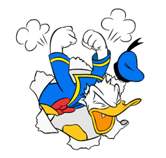 Donald Duck Animated Stickers Sticker for LINE & WhatsApp | ZIP: GIF & PNG