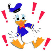 Donald Duck Pop-Up Stickers Sticker for LINE & WhatsApp | ZIP: GIF & PNG