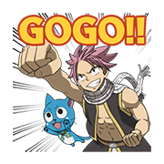 FAIRY TAIL Action Stickers! Sticker for LINE & WhatsApp | ZIP: GIF & PNG
