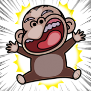 Funny Monkey Pop-Ups 5 Sticker for LINE & WhatsApp | ZIP: GIF & PNG
