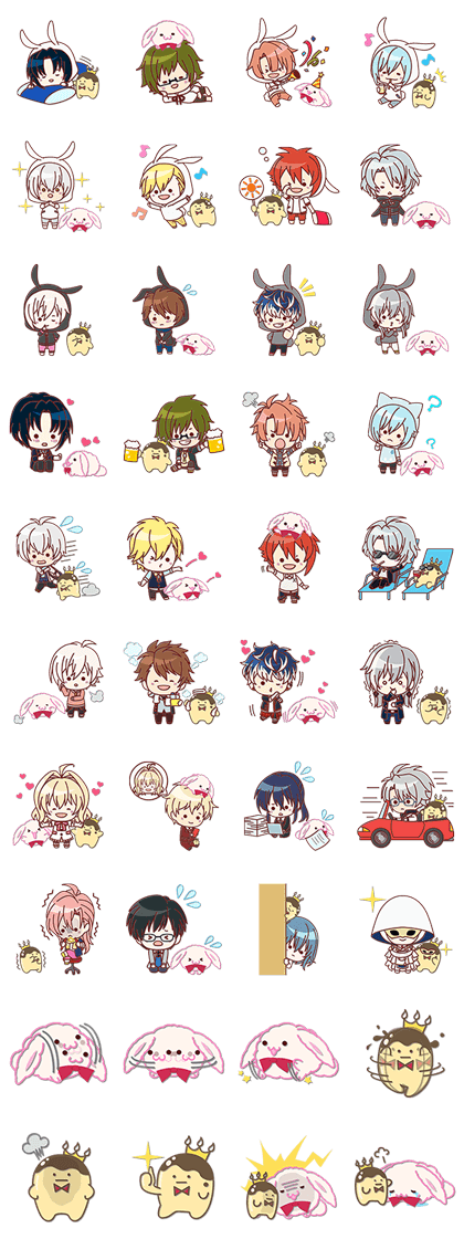 IDOLiSH7 Fun Size Line Sticker GIF & PNG Pack: Animated & Transparent No Background | WhatsApp Sticker
