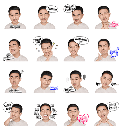 Joe Taslim: Perfect Husband and Dad Line Sticker GIF & PNG Pack: Animated & Transparent No Background | WhatsApp Sticker