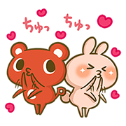 Ko-suke with Lovely Rabbit Syndrome Sticker for LINE & WhatsApp | ZIP: GIF & PNG