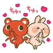 Ko-suke with Lovely Rabbit Syndrome Ko-suke with Lovely Rabbit Syndrome Sticker for LINE & WhatsApp | ZIP: GIF & PNG