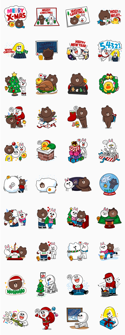 LINE X-mas Special Line Sticker GIF & PNG Pack: Animated & Transparent No Background | WhatsApp Sticker