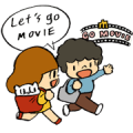Mamuang Movie Date by Major Friends Sticker for LINE & WhatsApp | ZIP: GIF & PNG