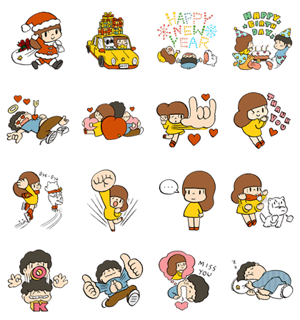 'Mamuang's Happiness' by Major Cineplex Line Sticker GIF & PNG Pack: Animated & Transparent No Background | WhatsApp Sticker