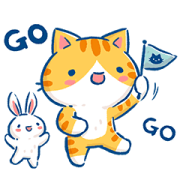 Min Min Cat: Happy Move Min Min Cat: Happy Move Sticker for LINE & WhatsApp | ZIP: GIF & PNG